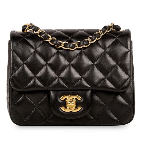 chanel mini all black|Mini classic handbag, Lambskin, black — Fashion .